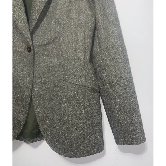 Lafayette 148 Women's Brown Wool Silk Blend Tweed Blazer Jacket Size 6 - Picture 3 of 10